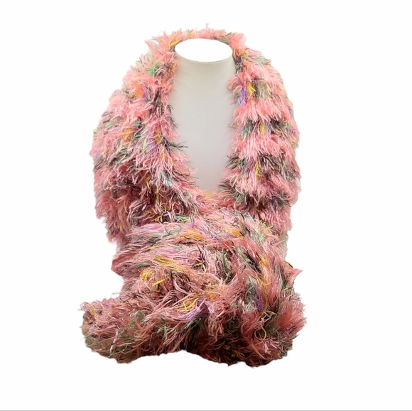 Multicolor Furry Scarf - Picture 4 of 4